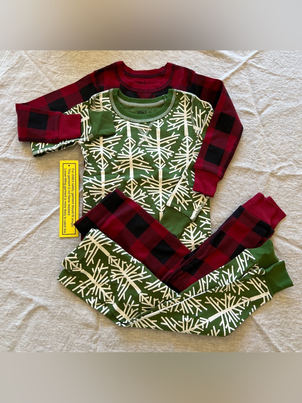 Pact Organic Cotton Holiday Pajama Sets for Kids